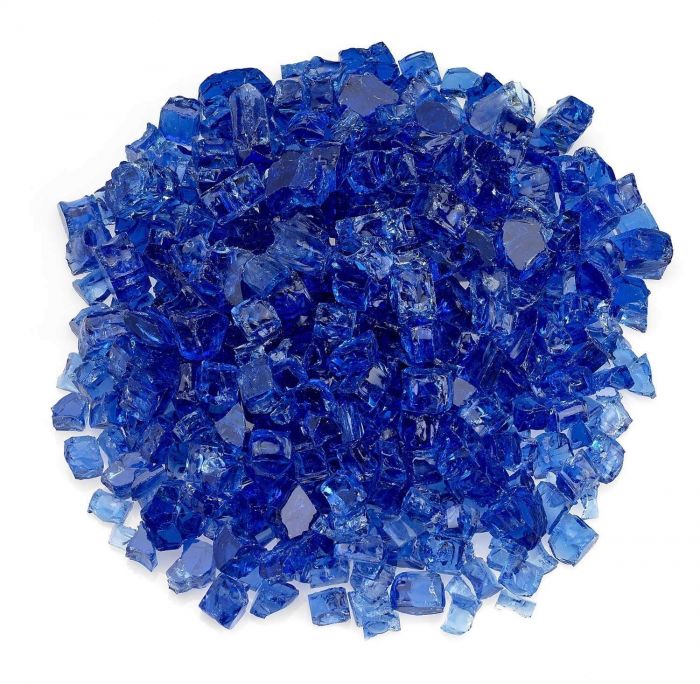 American Fireglass 10-Pound Classic Fire Glass, 1/2 Inch, Cobalt Blue