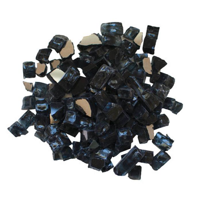 Amantii 1/4-Inch Charcoal Reflective Fire Glass, 5-Pounds