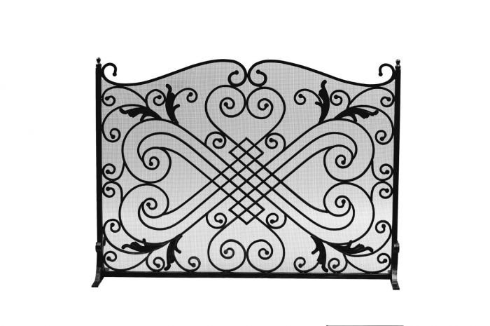 Dagan DG-AHS105 Black Arched Fireplace Screen, 44x33-Inches