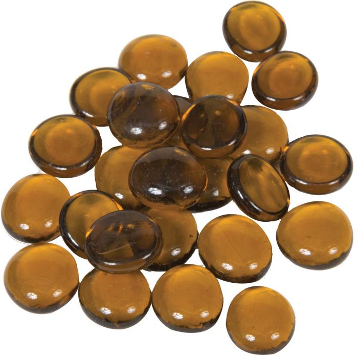 Dagan DG-GB-AMBERIR 3/4-Inch Fire Beads, 10, Amber