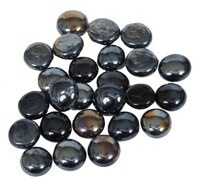 Dagan DG-GB-BLACKIR 3/4-Inch Fire Beads, 10, Black Iridescent