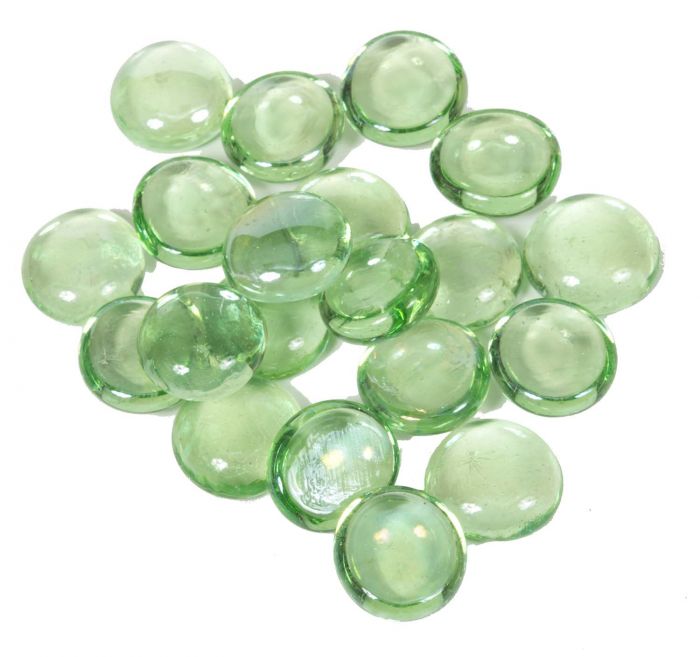 Dagan DG-GB-LHTGNIR 3/4-Inch Fire Beads, 10, Light Green Iridescent