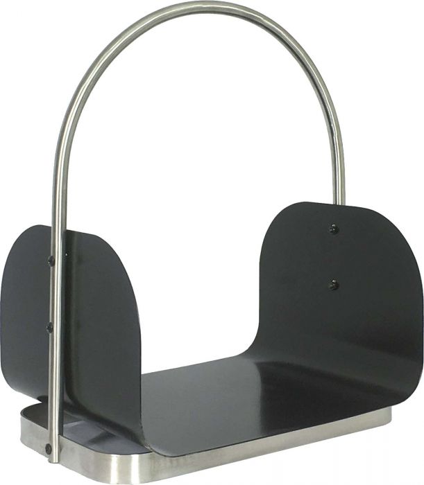Dagan DG-LC710 Black and Stainless Steel Log Holder, 16x11.75-Inches