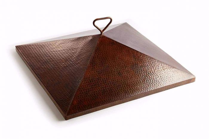 Hearth Products Controls Square Hammered Copper Cover for 36 Inch Sierra Bowl