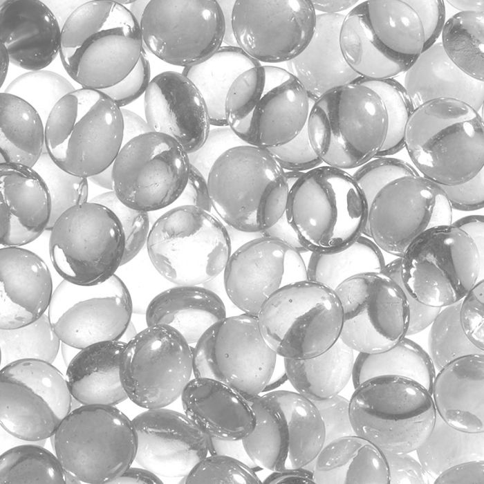 Superior GP43C Decorative Clear Smooth Glass Pebble Media, 6 lbs