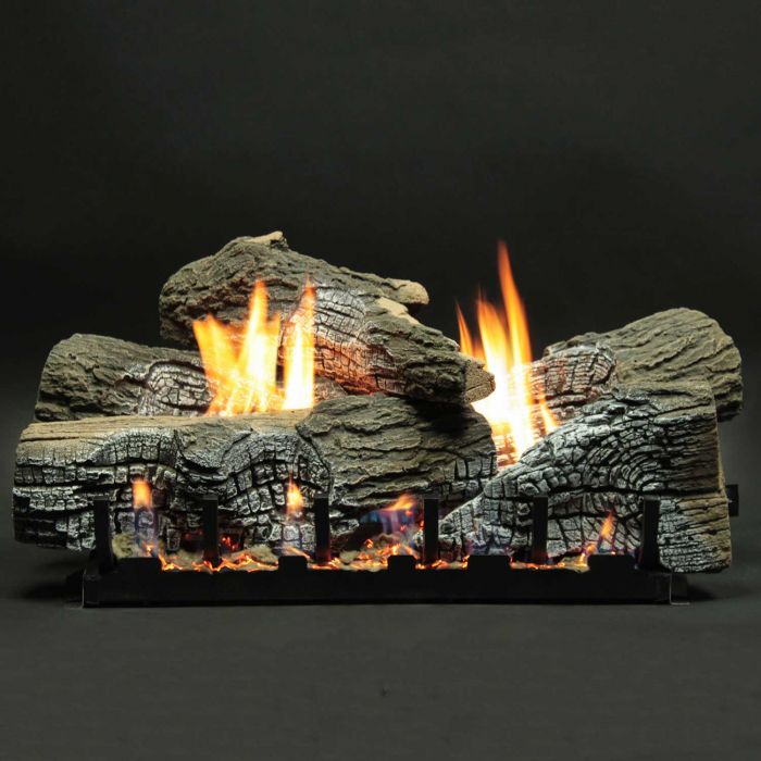 White Mountain Hearth LSxxWRR-Kit Refractory Stacked Wildwood Complete Fireplace Log Set