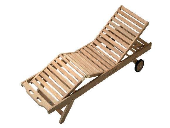 Royal Teak Collection SNBL Teak Lounging Sun Bed Chair