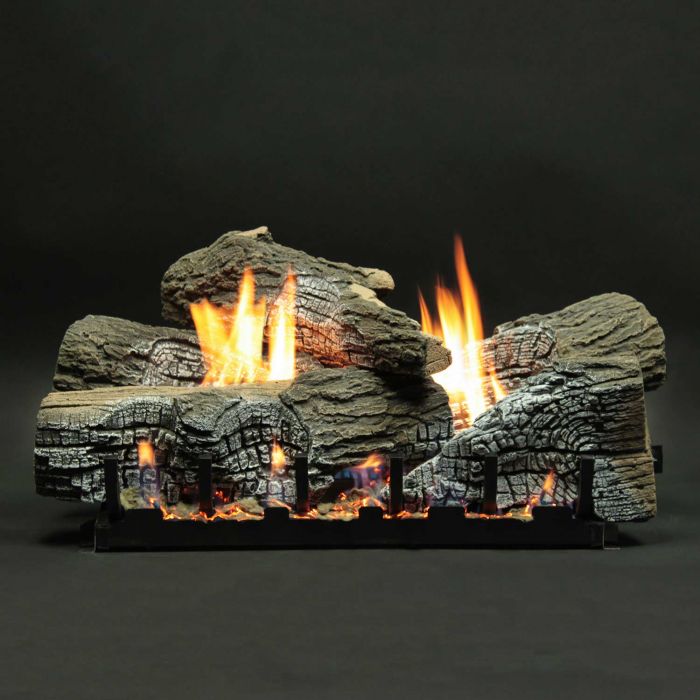 White Mountain Hearth LSxxWRRV-Kit Stacked Wildwood Vented Refractory Complete Fireplace Log Set