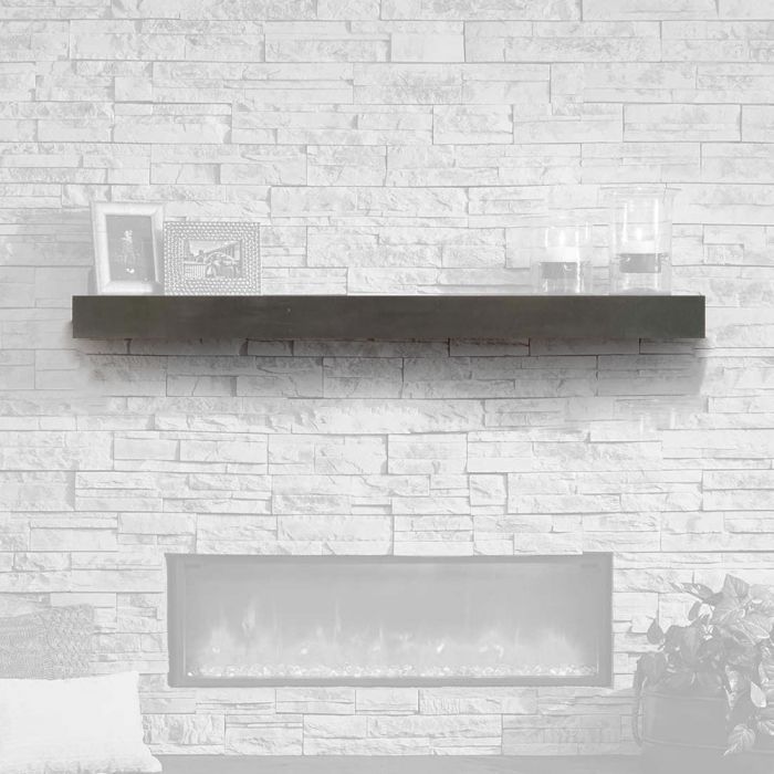 GreatCo GMMMT-72 Polished Midnight Mist Finish Supercast Wood Mantel, 72-Inch