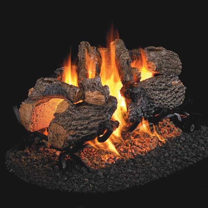 Real Fyre CHD Charred Oak Vented Gas Logs, See-Thru