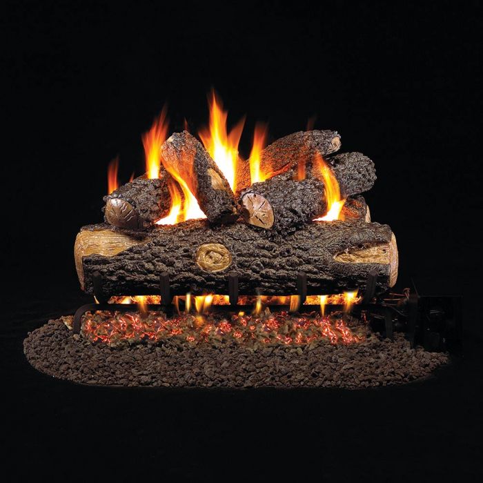 Real Fyre WO Woodland Oak Stainless Steel Vented Gas Log Set, ANSI Certified