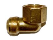 HPC Brass 90 Degree Female Elbow Pipe Fitting, 3/4-Inch MIP to 15/16-Inch FIP