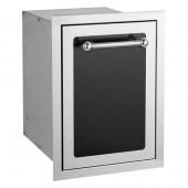 Fire Magic Premium Flush Black Diamond Double Trash Cabinet, 14.5x21-Inch
