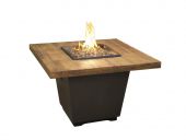 French Oak French Barrel Oak Cosmo Chat Height Fire Table, Square