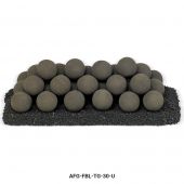 American Fireglass Uniform Ceramic Lite Stone Balls, Thunder Gray