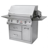 Solaire AGBQ-36 36-Inch Deluxe Freestanding Grill on 3-Drawer Cart with Rotisserie