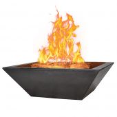 Fire by Design APGSQEWB42 Square Geo Essex 42-Inch GFRC Fire on Water Bowl