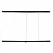 Superior 36-Inch Black Finish Standard Bi-Fold Glass Doors for WRT/WCT 3036 Wood Burning Fireplaces (BD36)