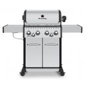 Broil King BR-S490 Baron S490 Pro Stainless Steel Infrared 4-Burner Gas Grill with Rotisserie and Side Burner, 57-Inches