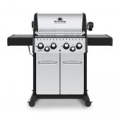 Broil King CRN-S490 Crown S490 Stainless Steel 4-Burner Gas Grill with Rotisserie and Side Burner, 57-Inches