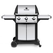 Broil King SIG-320 Signet 320 3-Burner Grill on 2-Wheel Cart, 25.5-Inches