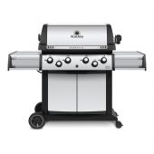 Broil King SOV-XLS90 Sovereign XLS90 4-Burner Grill on 2-Wheel Cart with Side Burner, 34-Inches