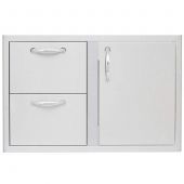 Blaze BLZ-DDC-R Access Door and Double Drawer Combo, 32-inch