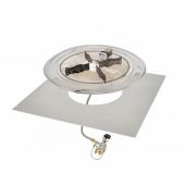 The Outdoor GreatRoom Company BP-SQ-SPK-A Square Stainless Steel Crystal Fire Plus Gas Burner Kit with Spark Ignition