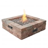 The Outdoor GreatRoom Company BRON5151-K Do-It-Yourself Bronson Square Gas Fire Pit Kit, 51.25x51.25-Inch
