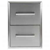Coyote Stainless Steel Double Drawers, 16x22-Inch (C2DC)