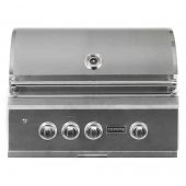 Coyote S-Series Stainless Steel Built-In Gas Grill with Infrared Sear Burner & Rotisserie, 30-Inch (C2SL30)