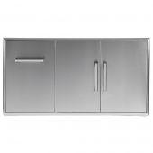 Coyote Stainless Steel Double Access Doors & Pull-Out Drawer Combo, 45.25x24-Inch (CCD-POD)