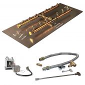 Crossfire by Warming Trends CFBH-P24VIK 24 Volt Hot Surface Electronic Ignition H-Style Brass Gas Fire Pit Burner Kit