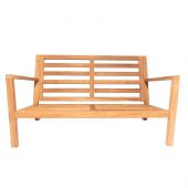 Royal Teak Collection COA2FO Coastal Teak Love-Seat, Frame Only (Cushions Not Included)