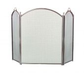 Dagan DG-7383-34 Three Fold Pewter Arched Fireplace Screen, 52x34-Inches