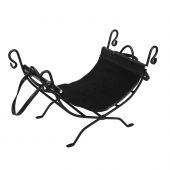 Dagan DG-AHL100 Black Wrought Iron Log Holder and Carrier, 26.75x14-Inches