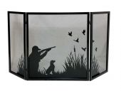 Dagan DG-S164 Three Fold Fireplace Screen with Duck Hunting Design, 57.75x32-Inches