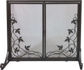 Dagan DG-S522 Fireplace Screen with Doors with Vine Design, 38x31-Inches