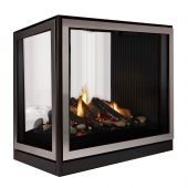 White Mountain Hearth DVCP36P Tahoe Clean-Face Direct Vent Premium Peninsula Fireplace, 36-Inches