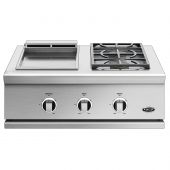 DCS GDSBE1-302 Series 9 30-Inch Built-In Double Side Burner and Griddle Combo
