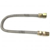 Dante Whistle-Free Stainless Steel Gas Flex Line, 1/4-Inch ID with 1/2-Inch FIP x 1/2-Inch MIP
