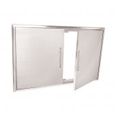 Saber K00AA2414 Stainless Steel Double Access Doors with Paper Towel Holder, 39x24-Inches