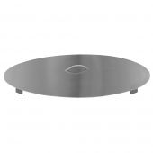Firegear LID-R2-Config Round Stainless Steel Burner Cover with Brushed Finish