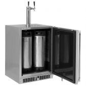 Lynx Stainless Steel Outdoor Refrigerator/Beverage Dispenser with Double Tap, 24-Inch