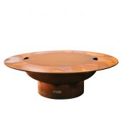 Fire Pit Art Magnum Wood Fire Pit with Lid