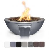 TOP Fires by The Outdoor Plus OPT-27RPCFW Sedona 27-Inch Round Powder Coated Steel Gas Fire & Water Bowl