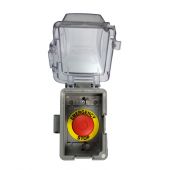 The Outdoor Plus OPT-ESTOP Outdoor Rated Electrical Emergency Shut-Off Button for 110V Systems