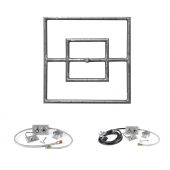 The Outdoor Plus OPT-PBSxx-SPARK Square Spark Ignition Gas Fire Pit Burner Kit