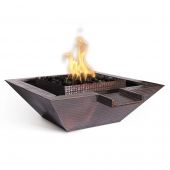 TOP Fires by The Outdoor Plus OPT-SQxxFANDW Maya Copper Fire and Water Bowl - Gravity Spill