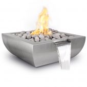 TOP Fires by The Outdoor Plus OPT-xxAVSSFW Avalon Stainless Steel Gas Fire and Water Bowl